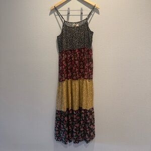 NATURAL LIFE Boho Floral Maxi Dress Hippie Festival Cottagecore Summer Dress XS
